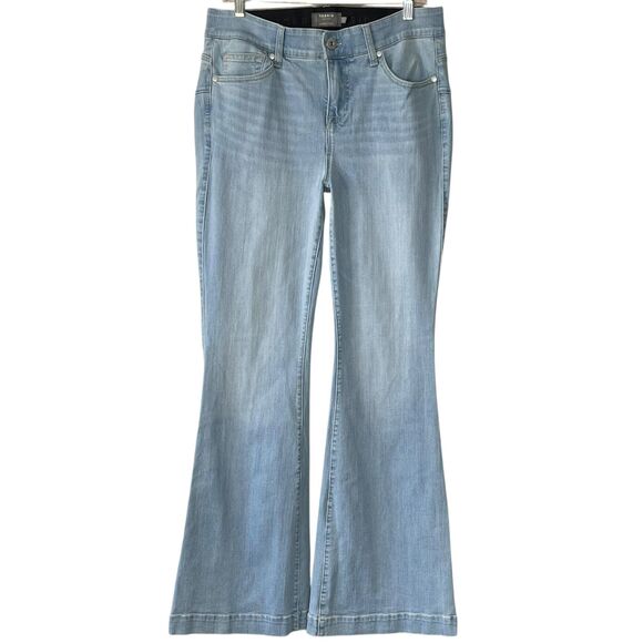 TORRID Bombshell Flare Premium Stretch Size 12 Calabasas Light Wash Wide-Leg - Picture 2 of 9